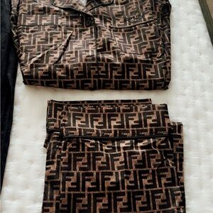 Fendi Black and Brown Pajama Set